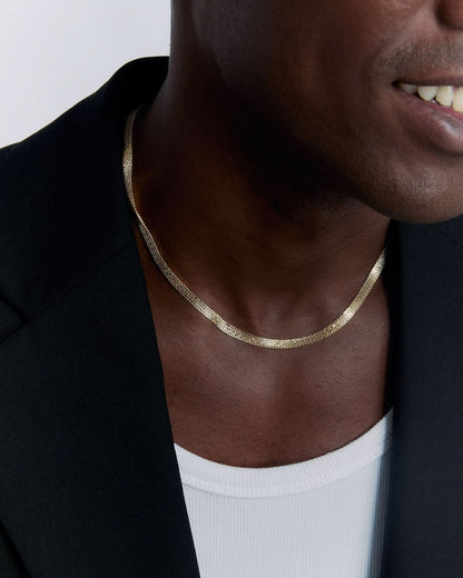 Italian Woven Chain Necklace - Men Jewelry