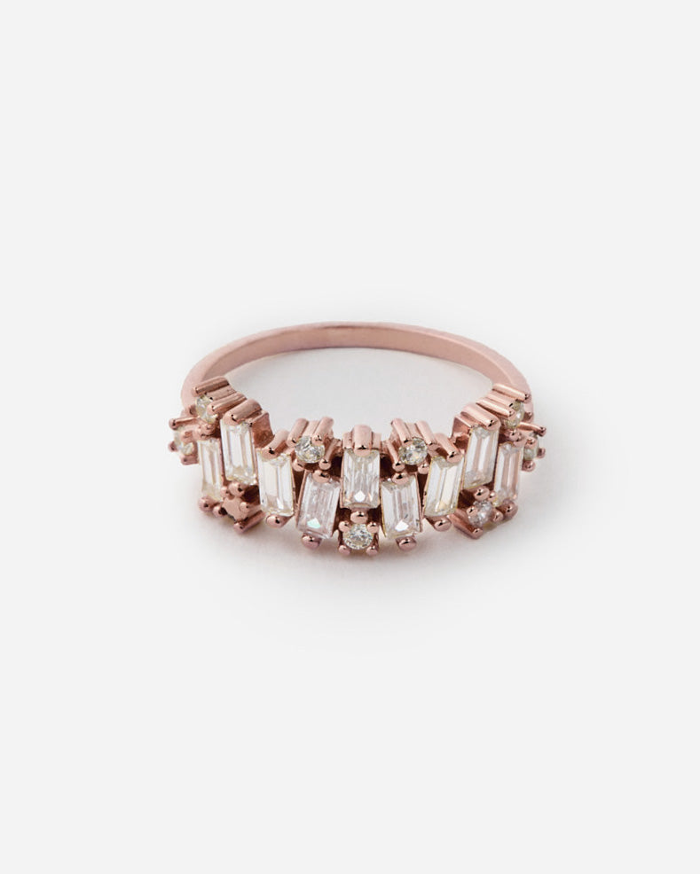 Elegant Baguette-Cut Diamond Ring - Baguette Jewelry