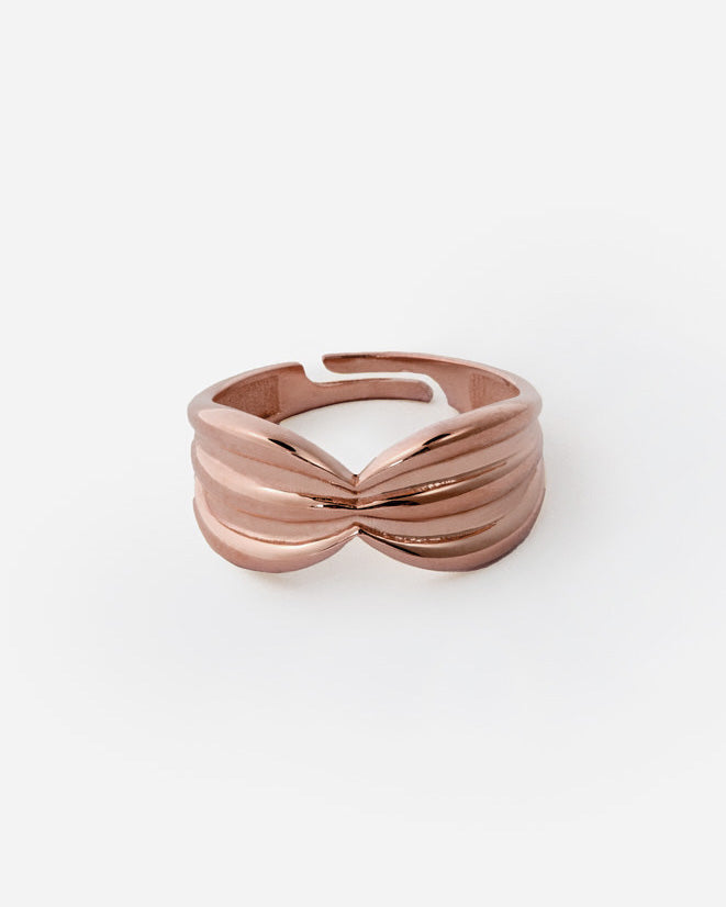 Bold Layered Band Ring, Modern Adjustable Design