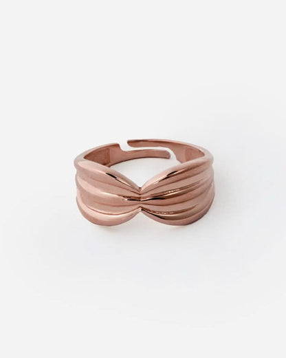 Bold Layered Band Ring, Modern Adjustable Design