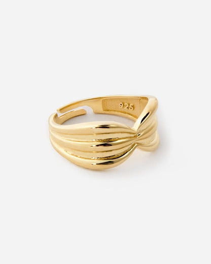 Bold Layered Band Ring, Modern Adjustable Design