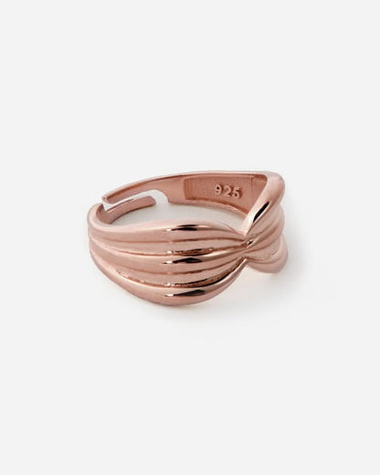 Bold Layered Band Ring, Modern Adjustable Design