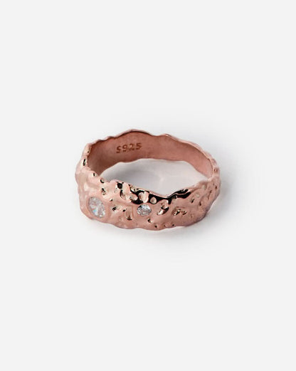 Organic Textured Gold Ring - Dainty Everyday Jewelry