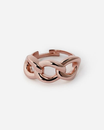 Bold Chain Link Adjustable Ring, Modern Statement Design - Modern Ring