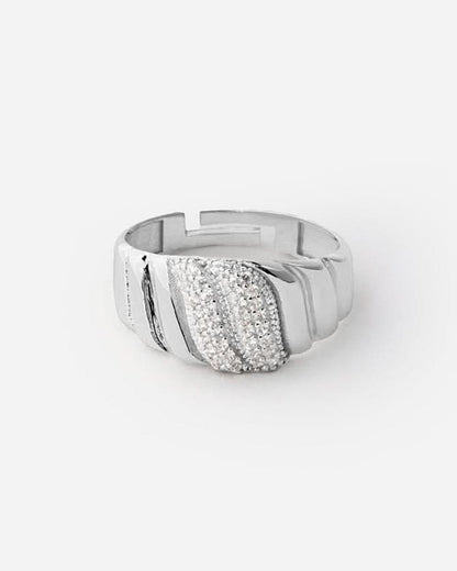 Textured Accent Ring, Bold Adjustable Design