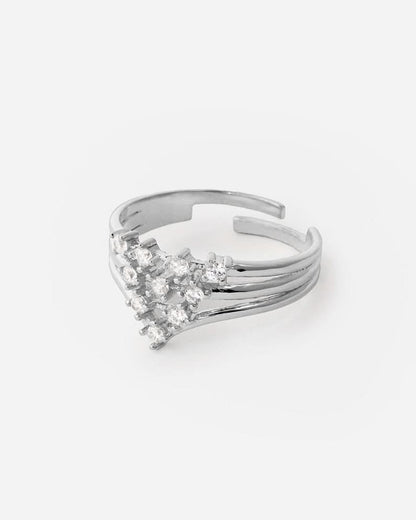 Gold Adjustable Layered Ring - Women Jewelry