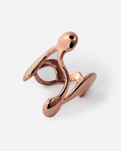 Organic Abstract Statement Ring, Modern Artistic Design - Modern Jewelry