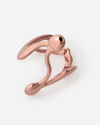 Organic Abstract Statement Ring, Modern Artistic Design - Modern Jewelry