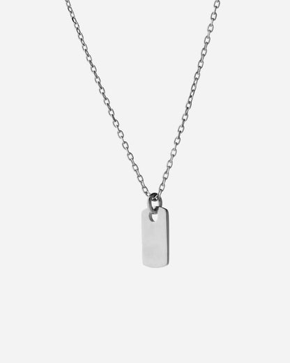 Simple Sleek Everyday Style Tag Necklace - Minimalist Jewelry