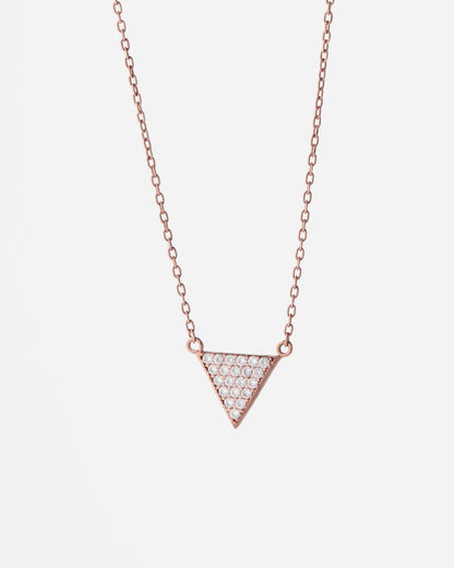 Silver Minimalist Charm Triangle Pendant Necklace - Charm Jewelry