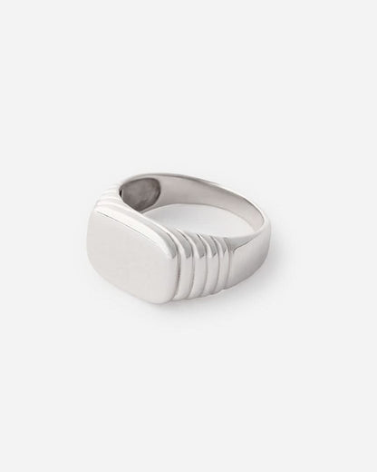 Square Signet Ring for Men - 925k Sterling Silver