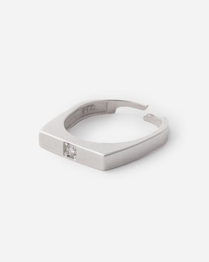 Silver SLITAIRE RING - 925k Sterling Silver