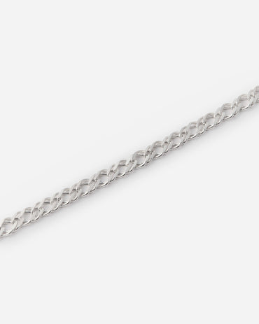 Braided Double Chain Bracelet - 925k Sterling Silver