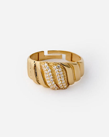 Textured Accent Ring, Bold Adjustable Design