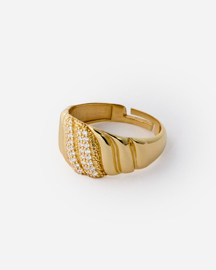 Textured Accent Ring, Bold Adjustable Design