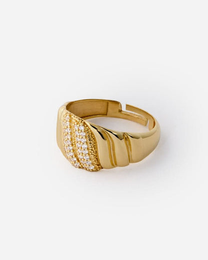 Textured Accent Ring, Bold Adjustable Design