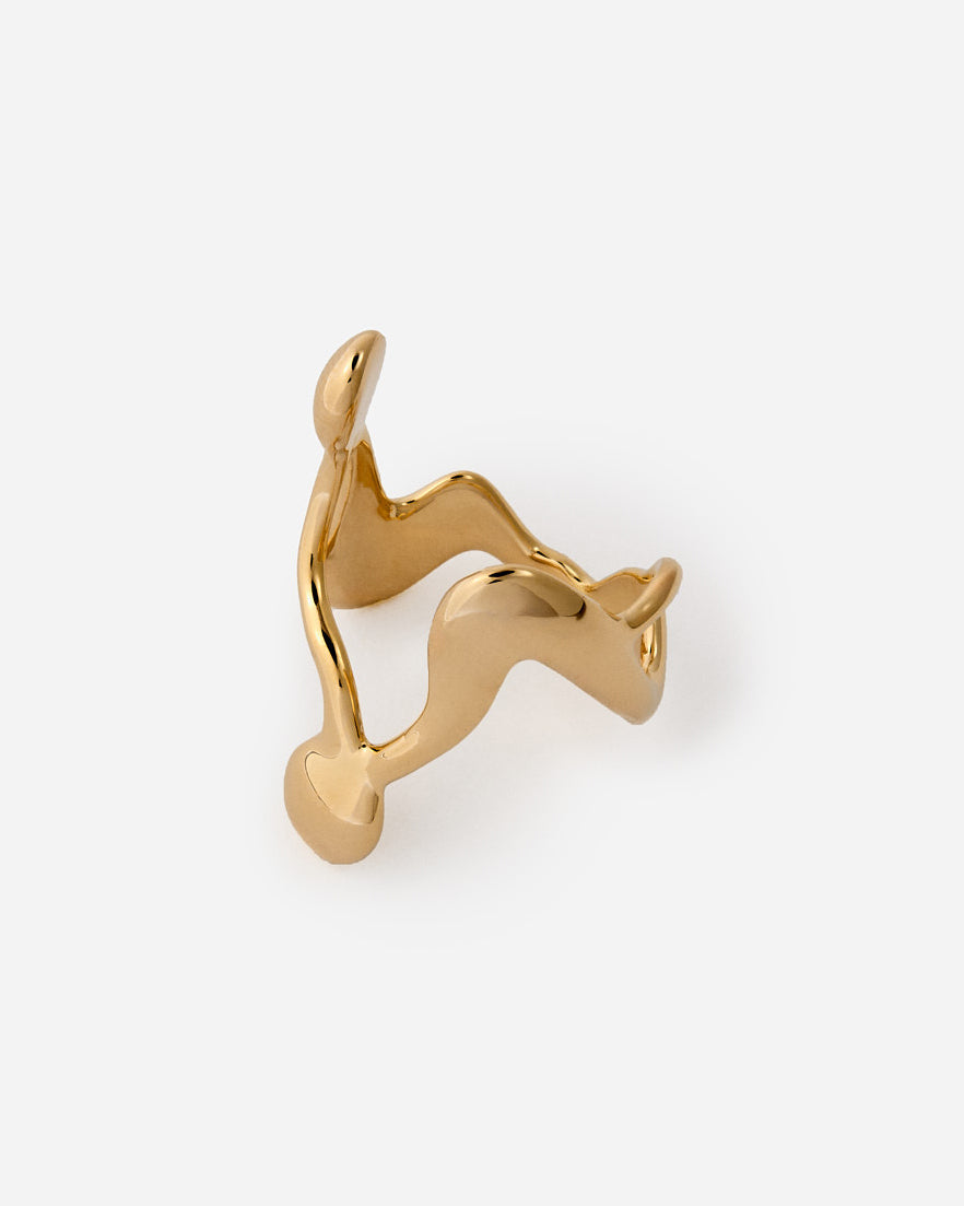 Organic Abstract Statement Ring, Modern Artistic Design - Modern Jewelry