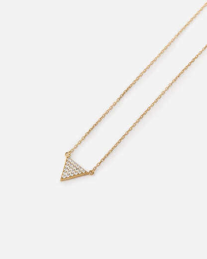Silver Minimalist Charm Triangle Pendant Necklace - Charm Jewelry