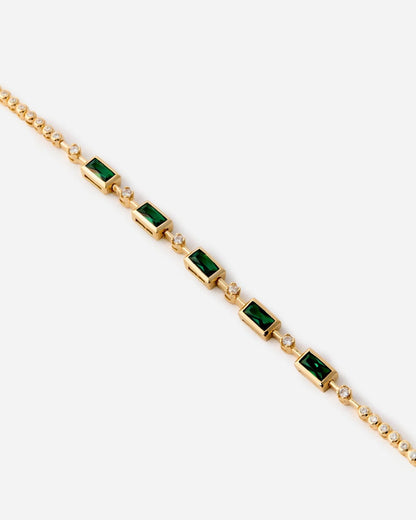 Emerald Accents Tennis Bracelet - Tennis Jewelry