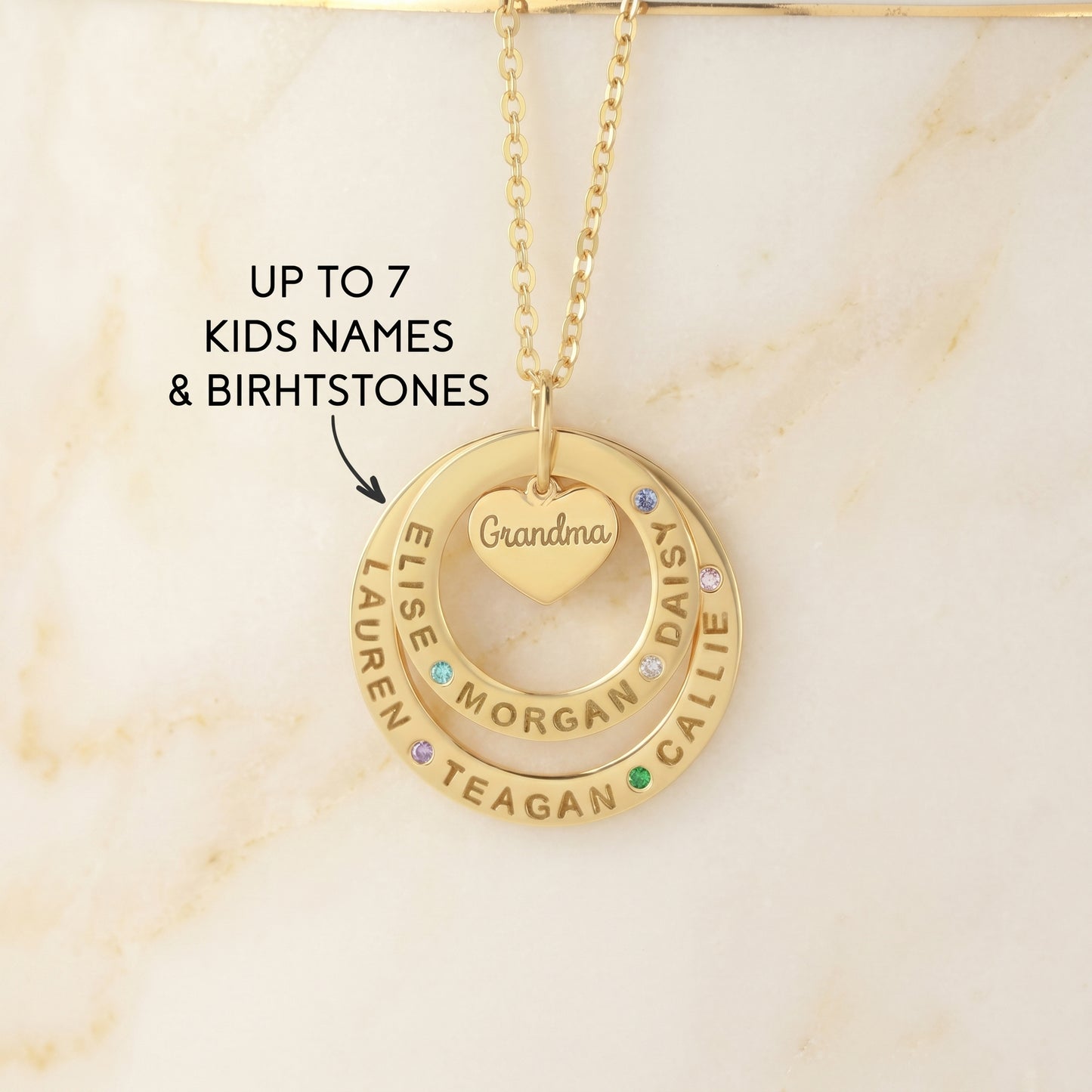 JWH personalized birthstone Necklace