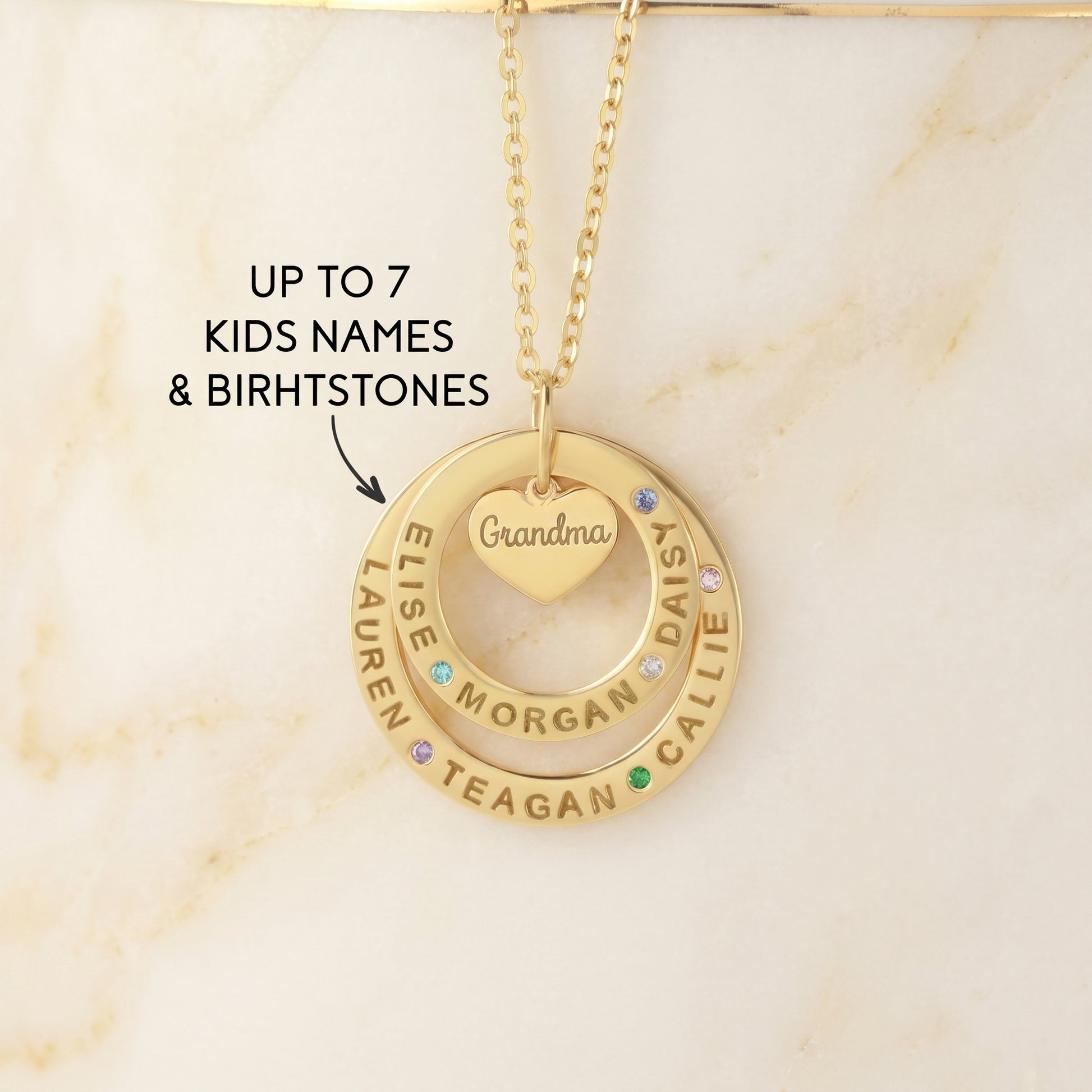 JWH personalized birthstone Necklace