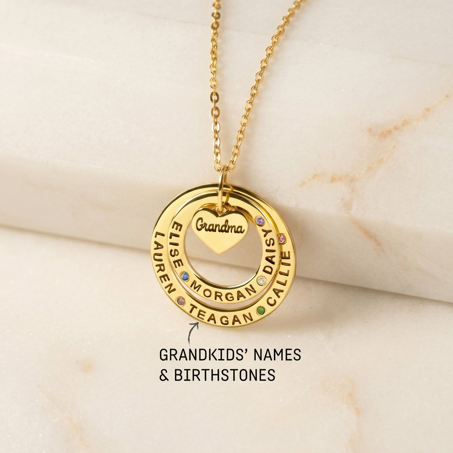 JWH personalized birthstone Necklace
