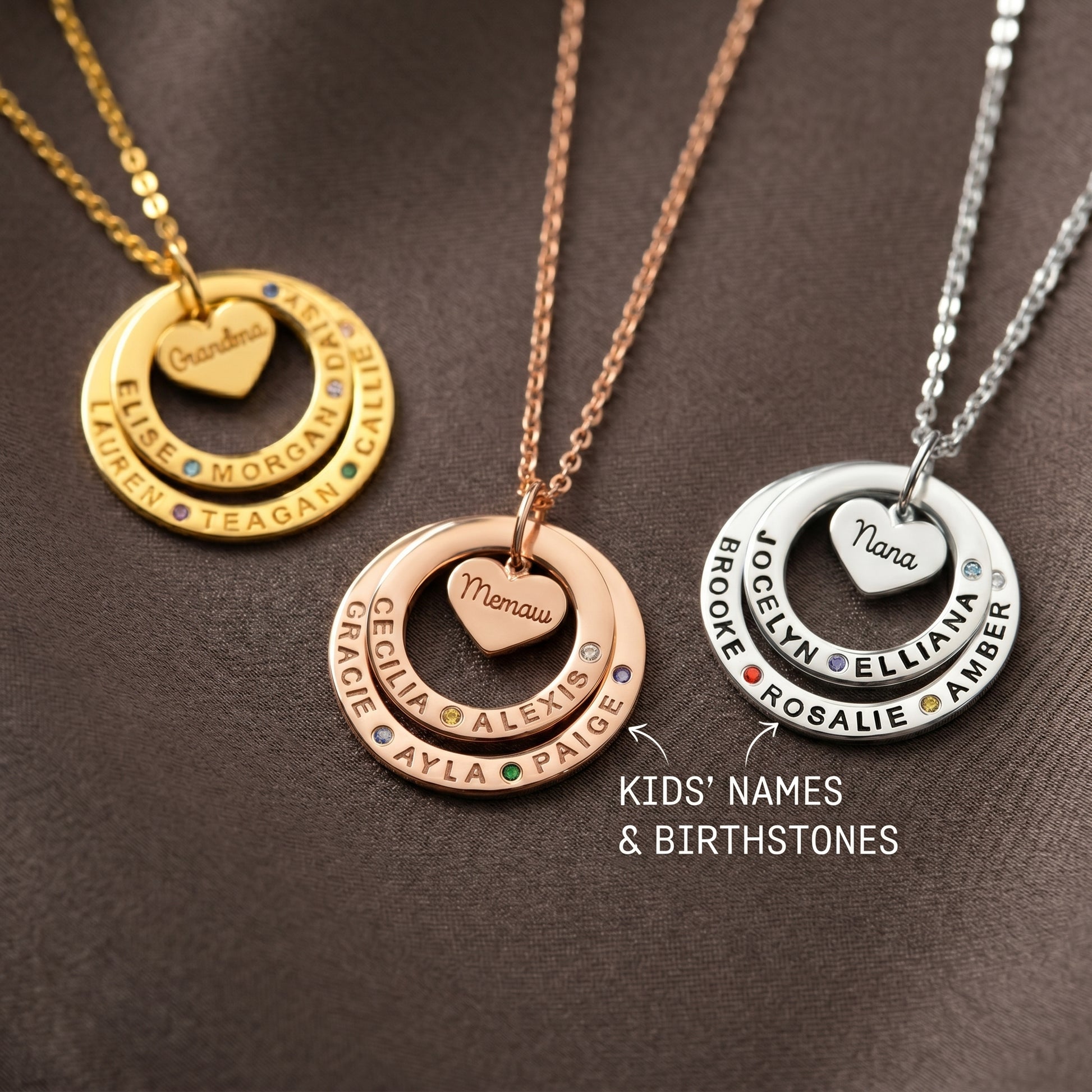 JWH personalized birthstone Necklace