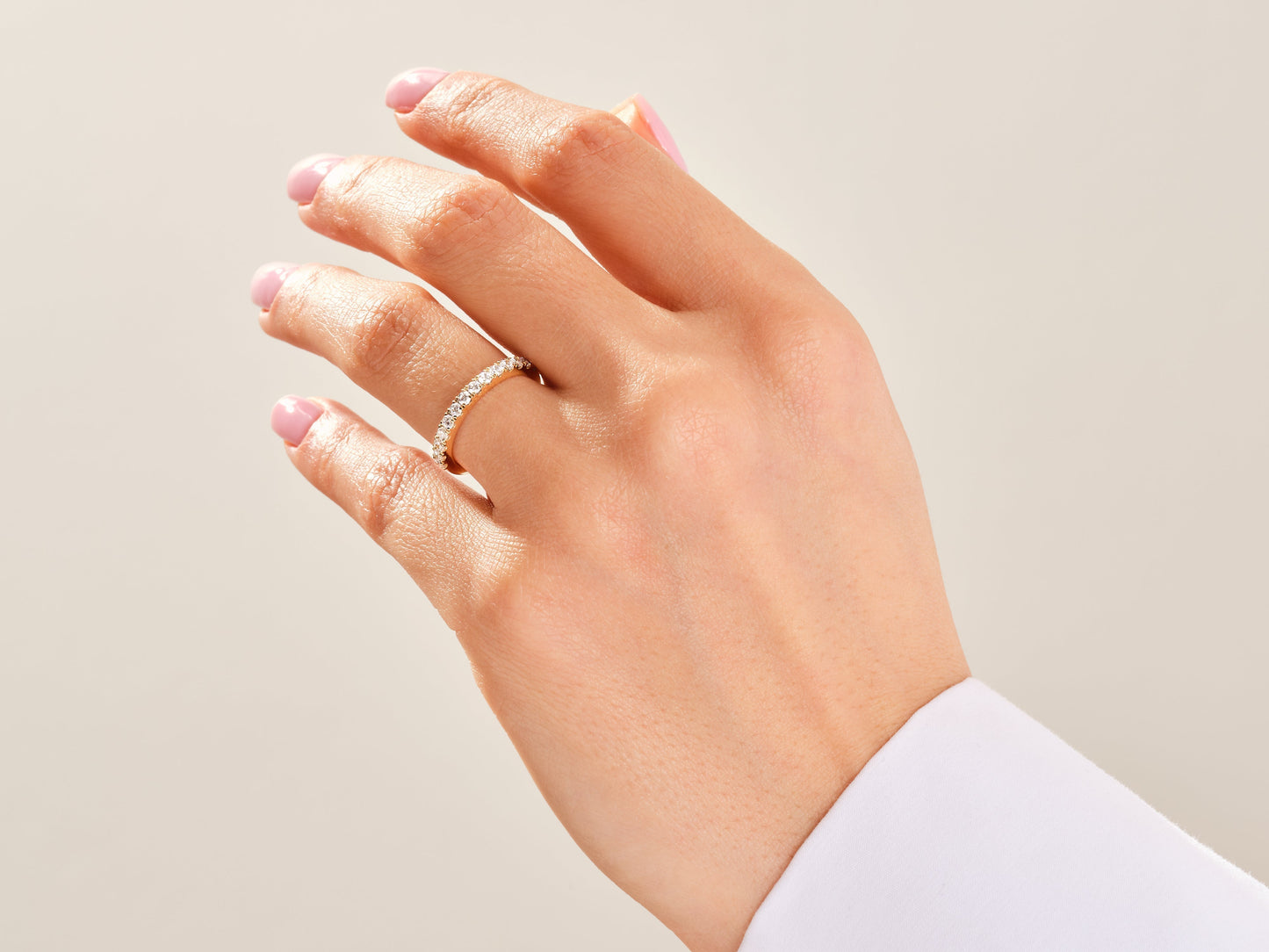 4-Prong Half Eternity Wedding Band (0.45 CT TW)