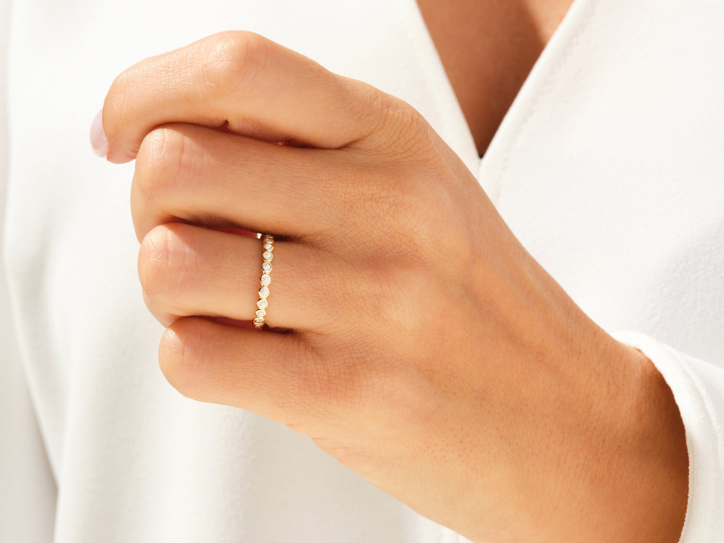 Bezel Set Eternity Wedding Band (0.25 CT TW)
