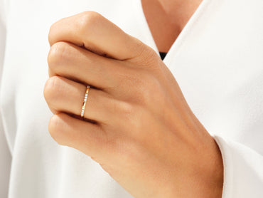 Dainty Nine-Stone Wedding Band