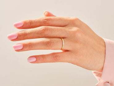 Minimalist Five-Stone Wedding Band