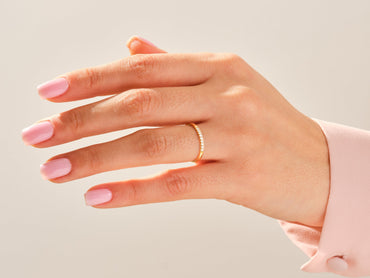 Minimalist Nine-Stone Wedding Band