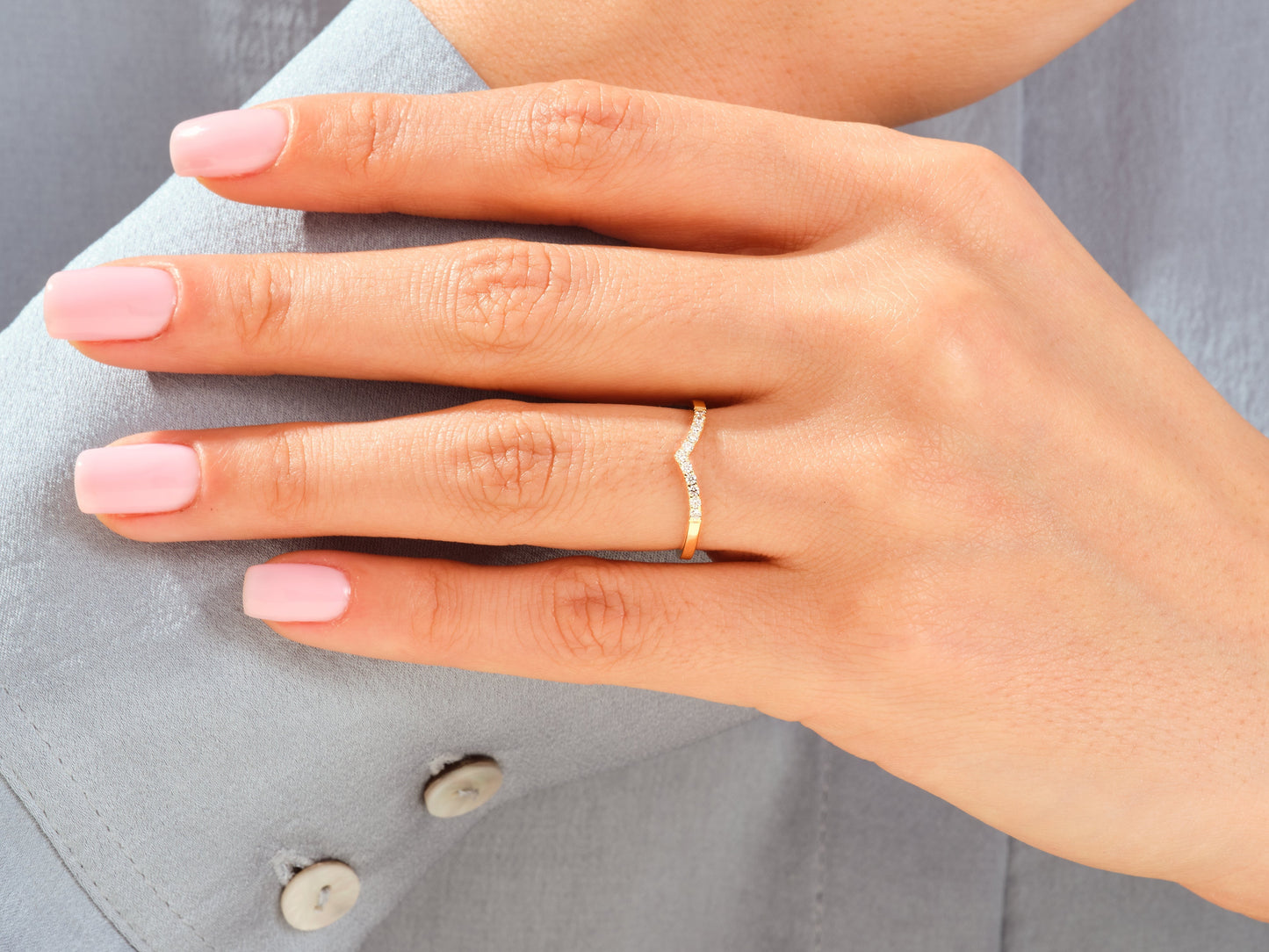 V-Shaped Wedding Band