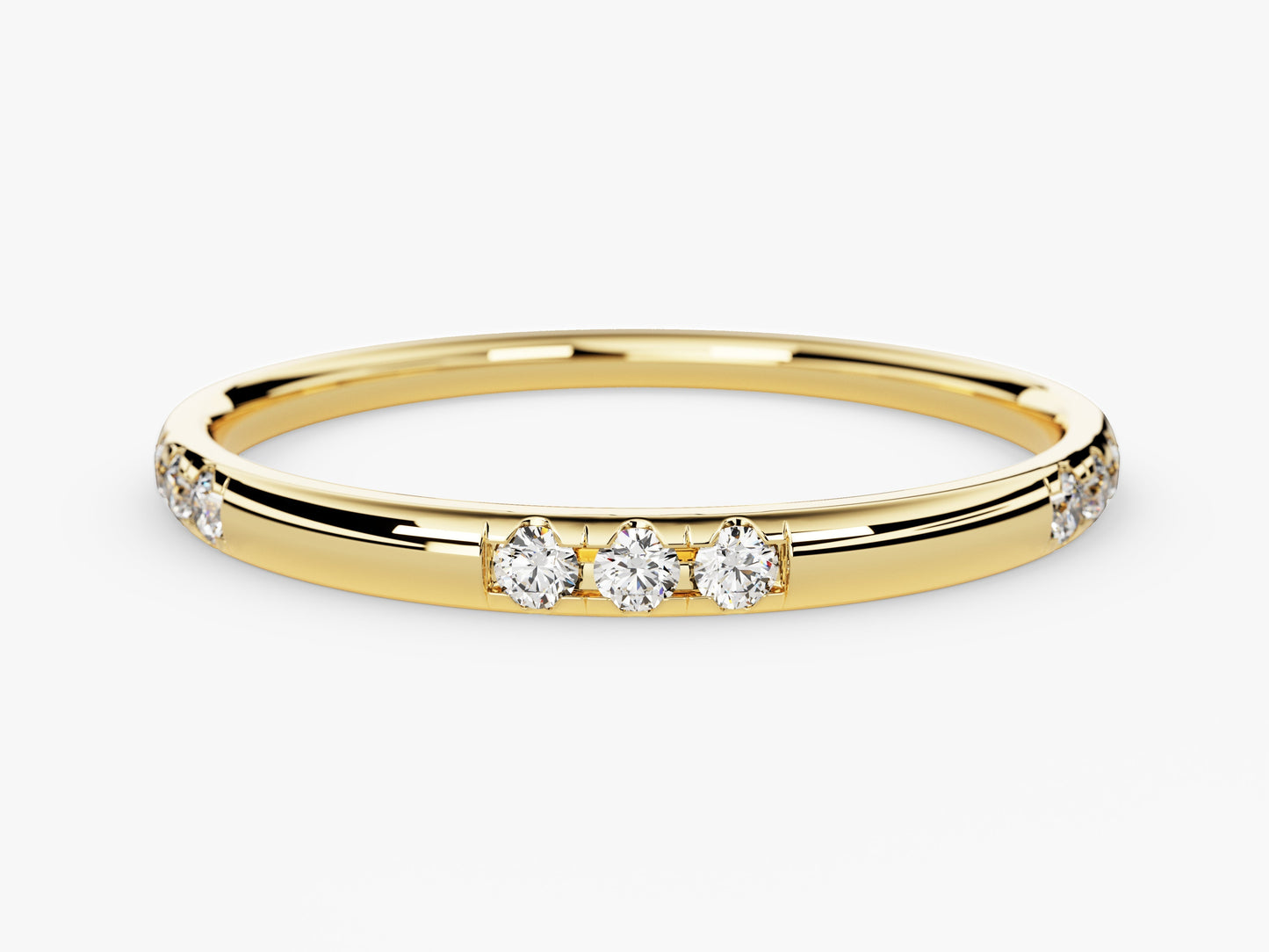 Dainty Nine-Stone Wedding Band