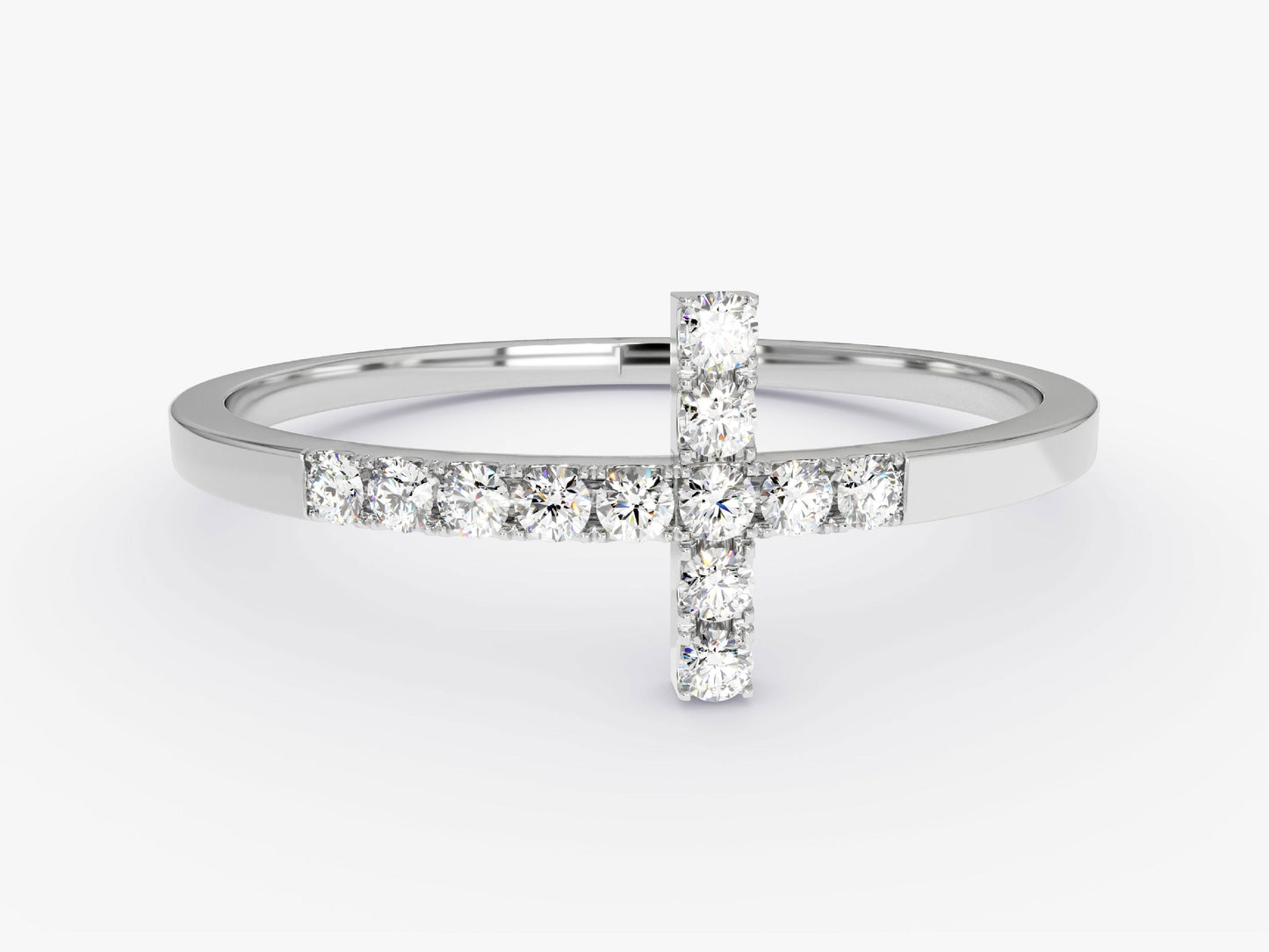Cross Wedding Band