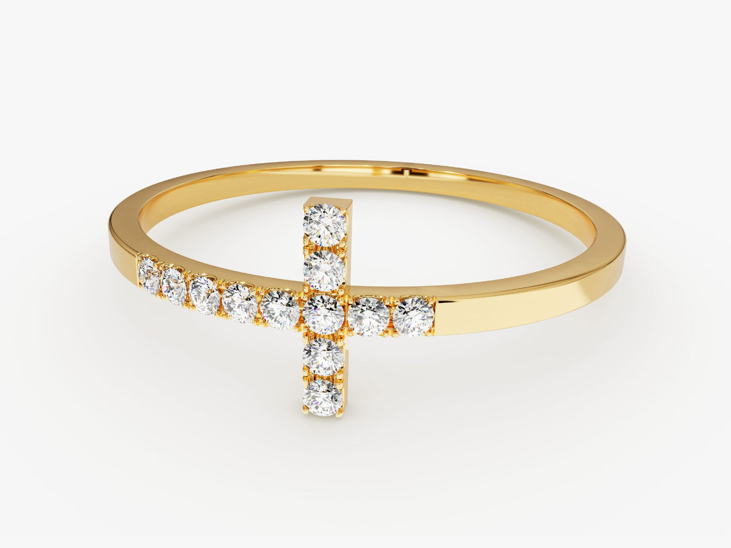 Cross Wedding Band