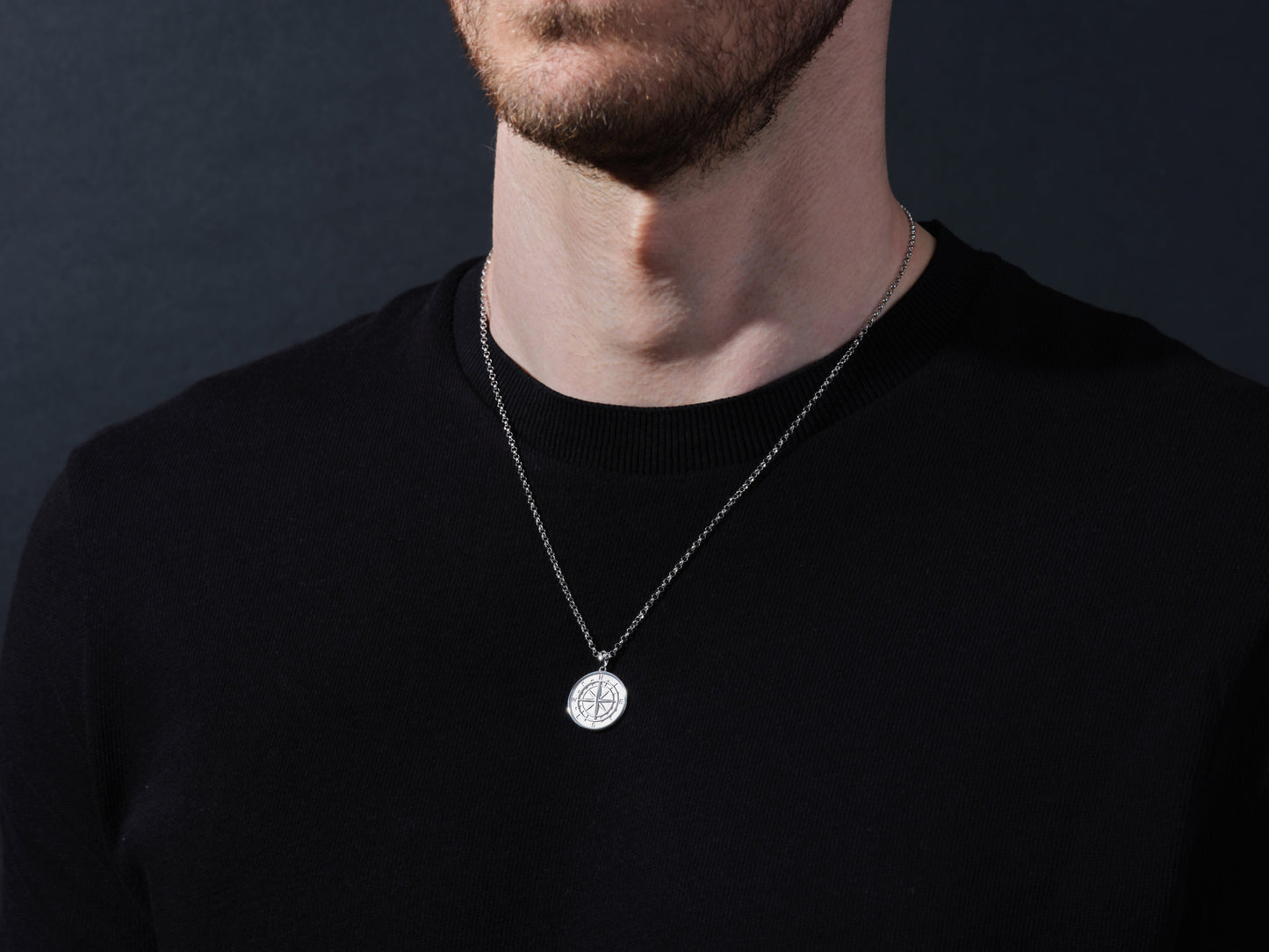 14k Gold Compass Necklace