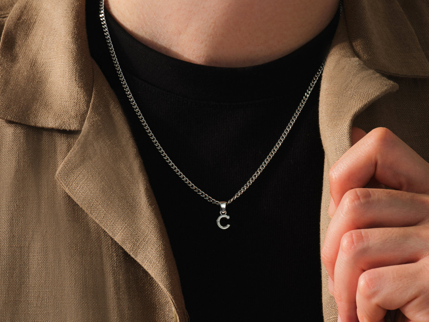 Initial Cuban Chain Necklace