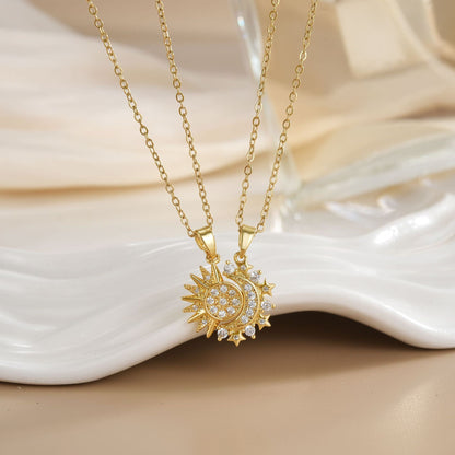 Sun & Moon Necklace Set - Style D