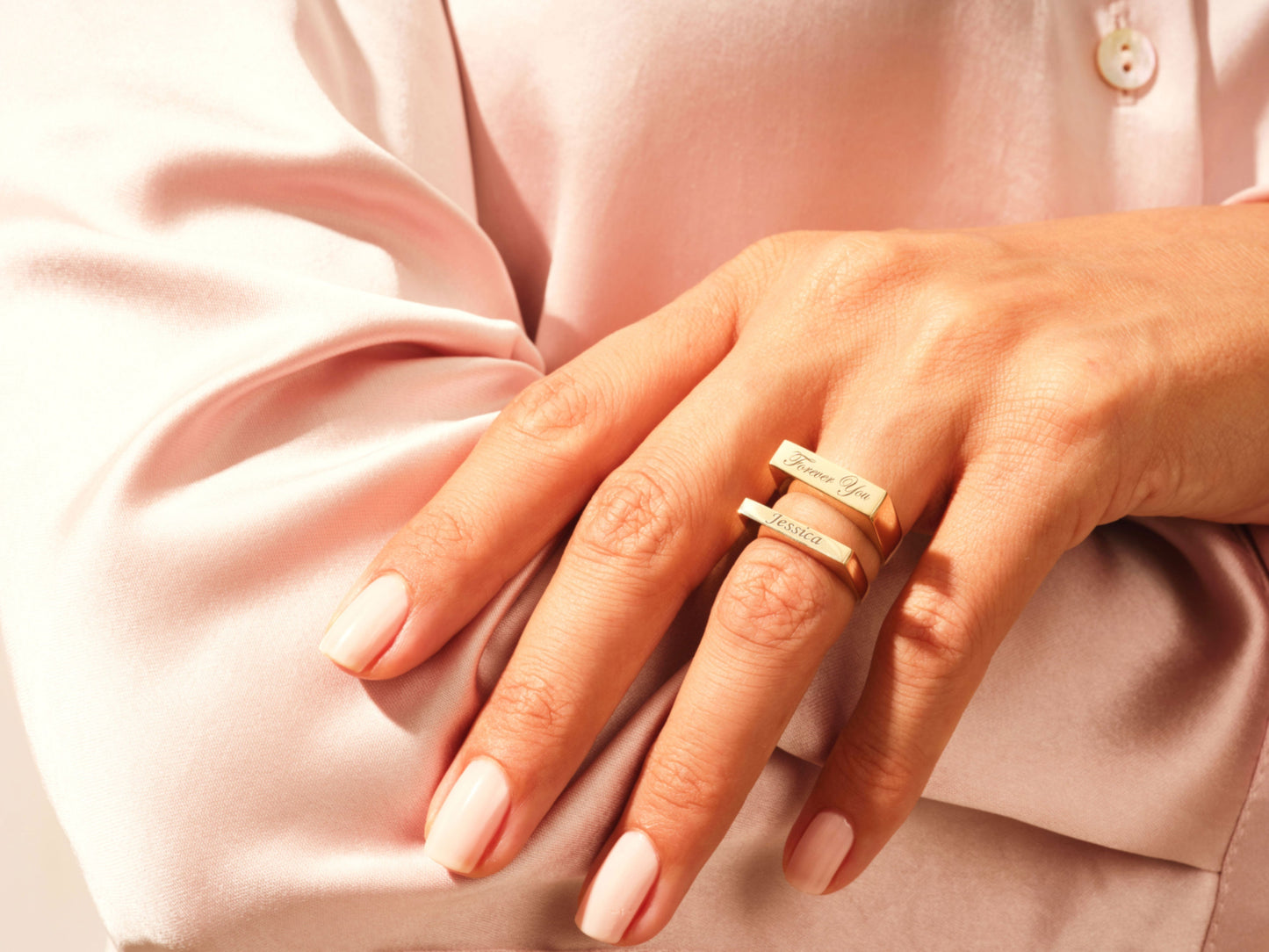 Elongated Rectangular Signet Ring