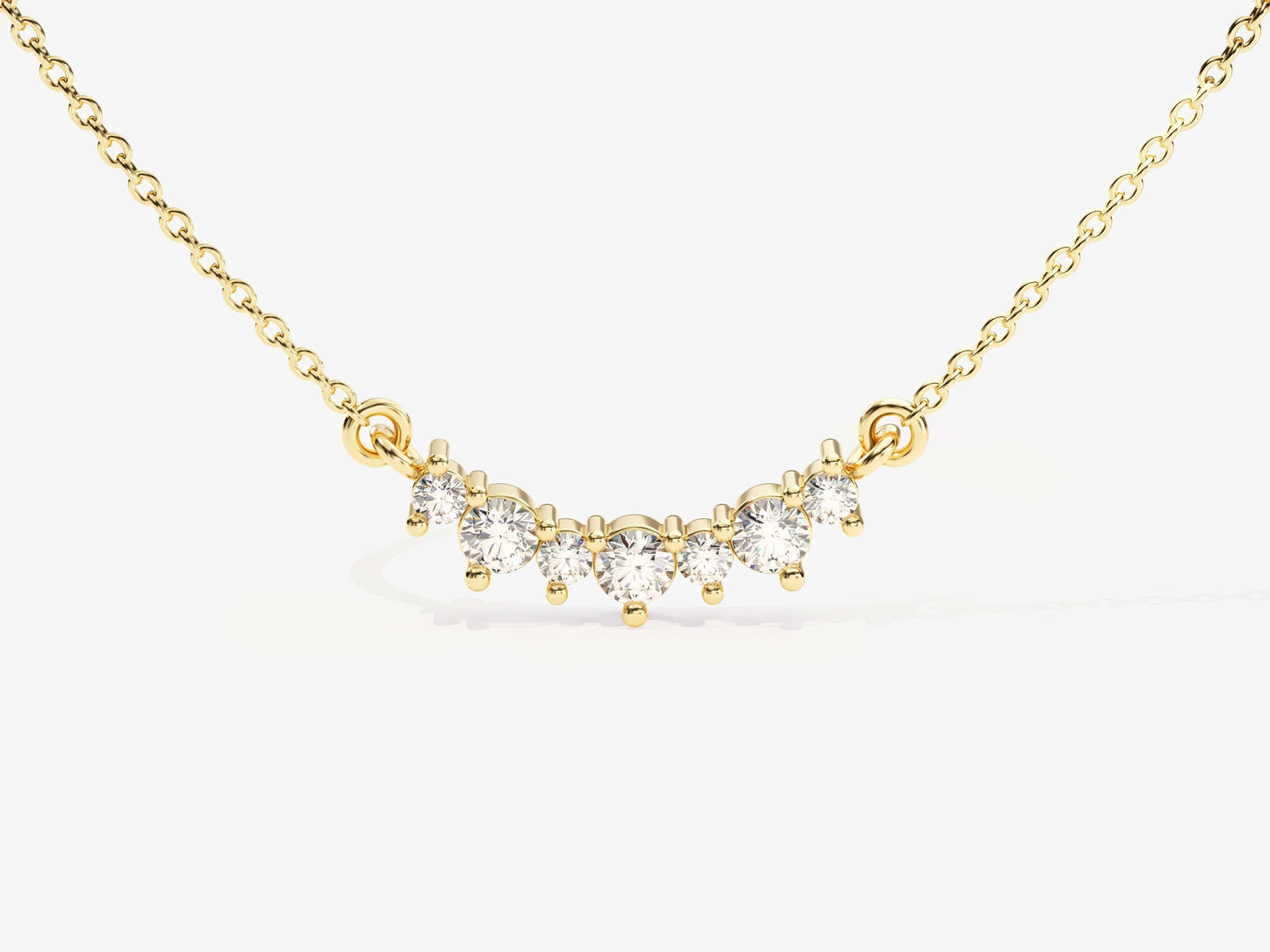 Unique Cluster Necklace (0.13 CT)
