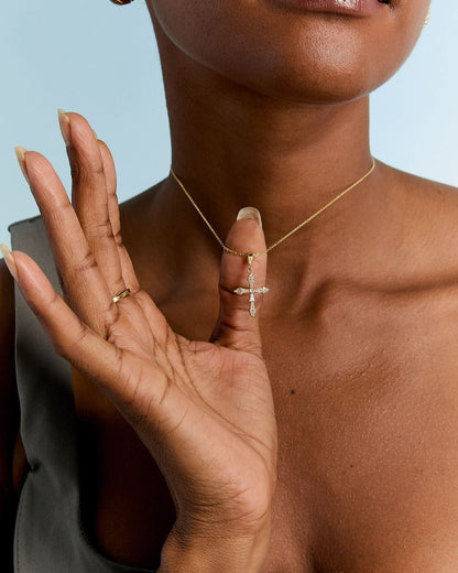Dainty Cross Necklace - 925k Sterling Silver