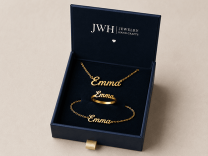 The Signature Trio - Personalized Name Jewelry Set