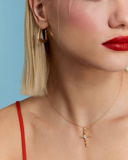 Cz Cross Necklace Elegant Faith Inspired Design - Cross Jewelry