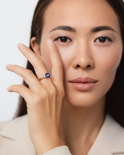 Protection Evil Eye  Ring Minimal Statement - Evil Eye Jewelry