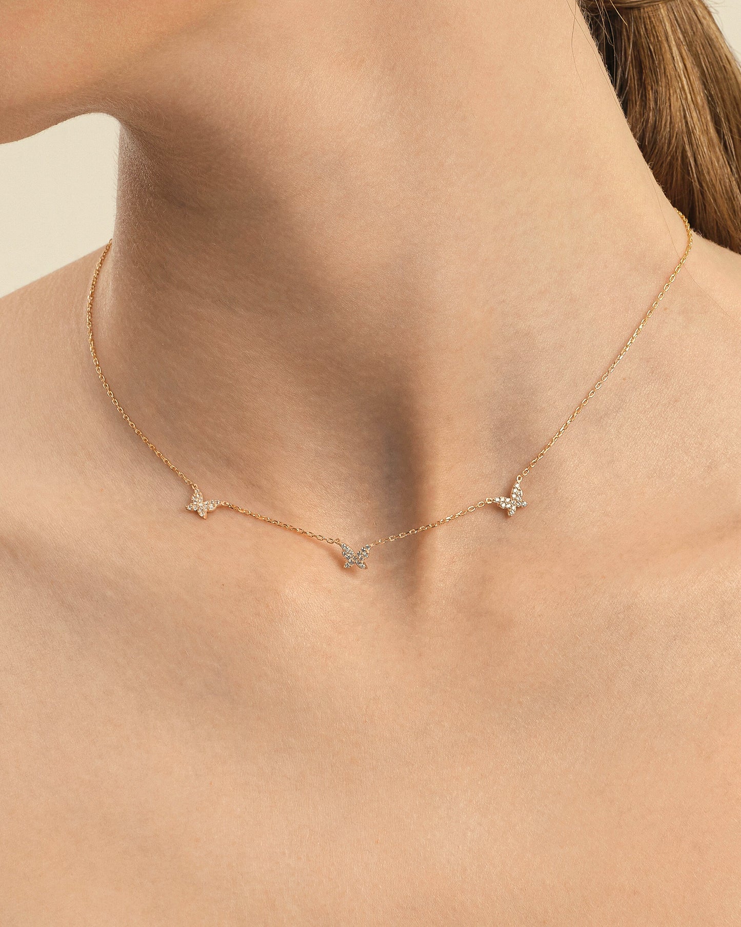 Dainty Butterfly Necklace, Minimalist Charm Jewelry - Minimalist Jewlery
