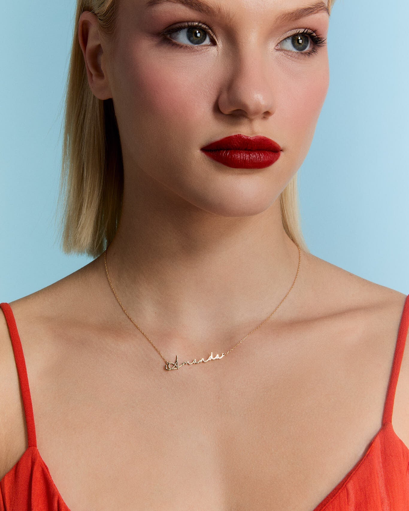 Custom Multi Name Signature Necklace - Personalized Jewelry