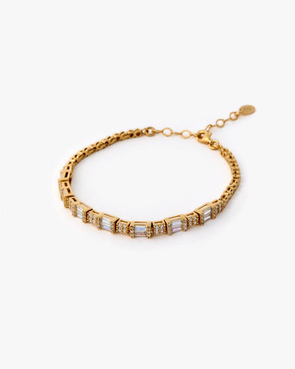 Baguette Tennis Bracelet Cubic Zirconia Tennis Bracelet - Tennis Bracelet
