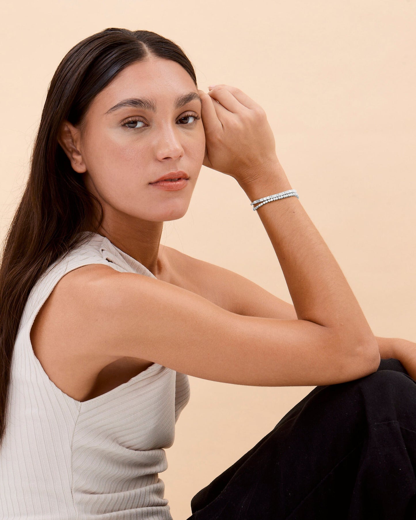 Round & Baguette CZ Tennis Bracelet Set - Tennis Jewelry