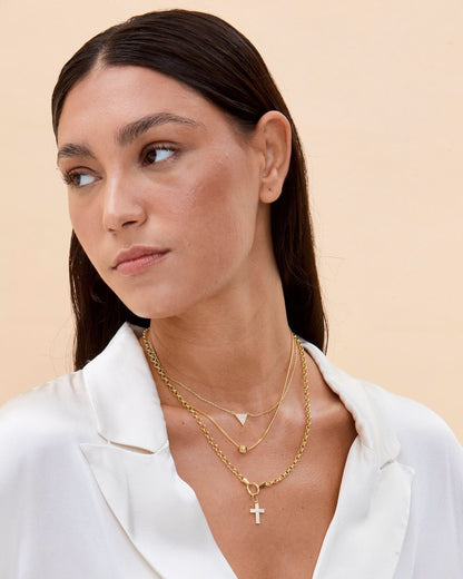 Delicate Triangle Pendant Necklace - Dainty Necklace